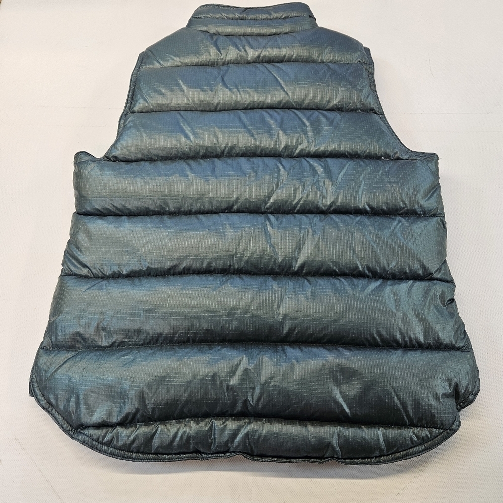 J. Crew Women's Small Shiny Puffer Down Vest Alhambra Green Quilted Small - Picture 8 of 9